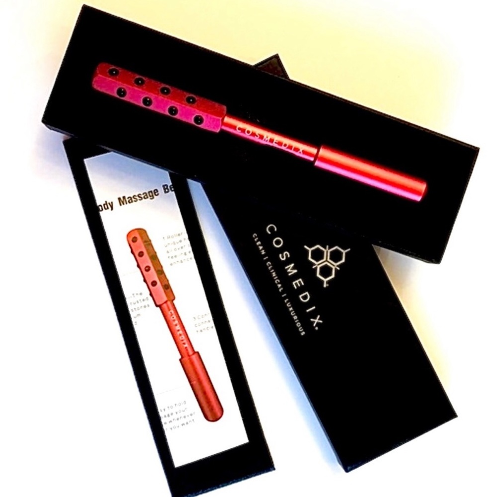 NEW COSMETIX Facial Roller Red - Reduce Puffiness Facial Massage Roller Skincare